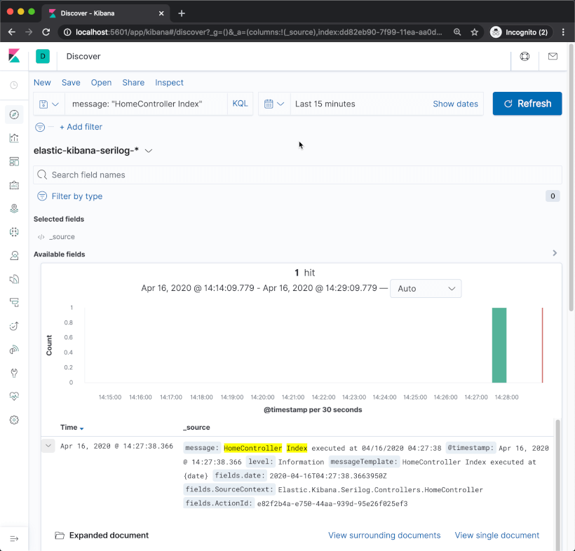 Searching in Kibana