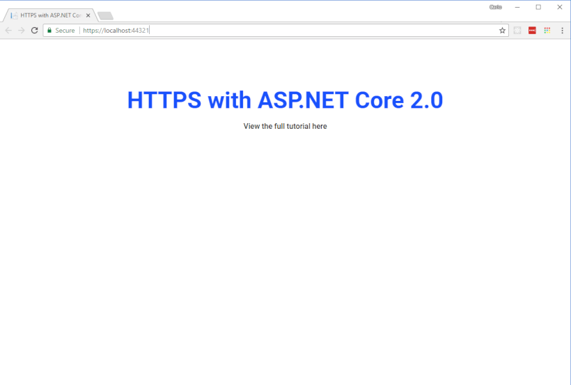 Self-Signed Certificate in Windows 10 with Chrome